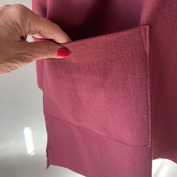 Eileen Fisher soft wool boxy relaxed fit tunic top scoop neck pockets long slv M - Picture 5 of 16